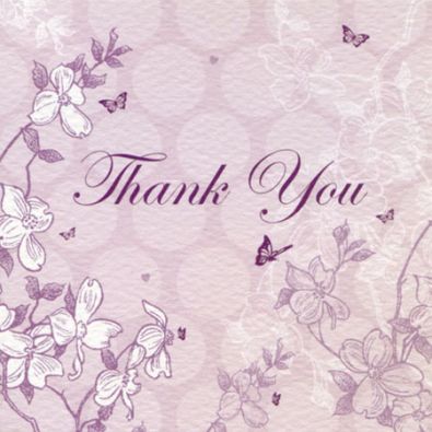 Enchanted Days Lilac Thank You Cards